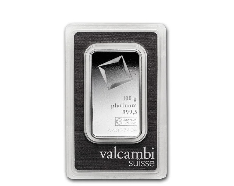 Valcambi Suisse 100g Platinum 999,5 