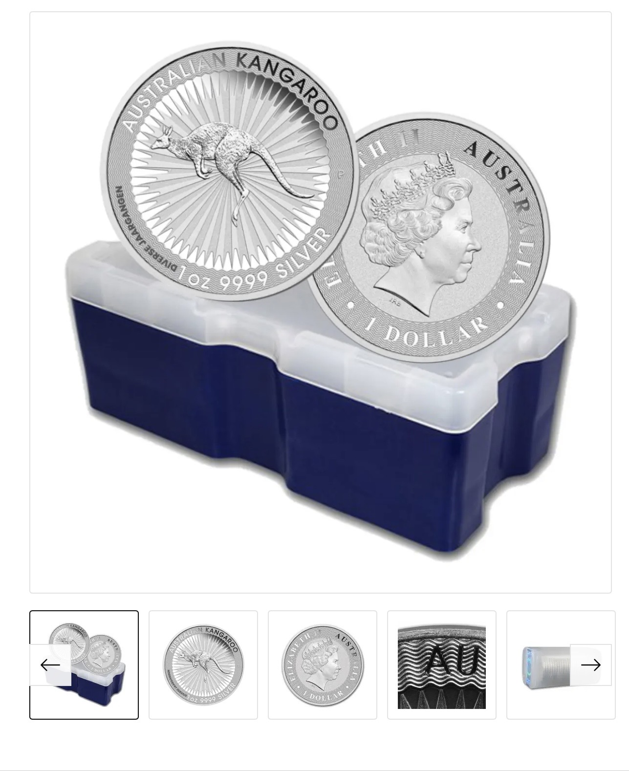 Monsterbox (250 stuks ) Kangaroo Zilver 1 Ounce Divers